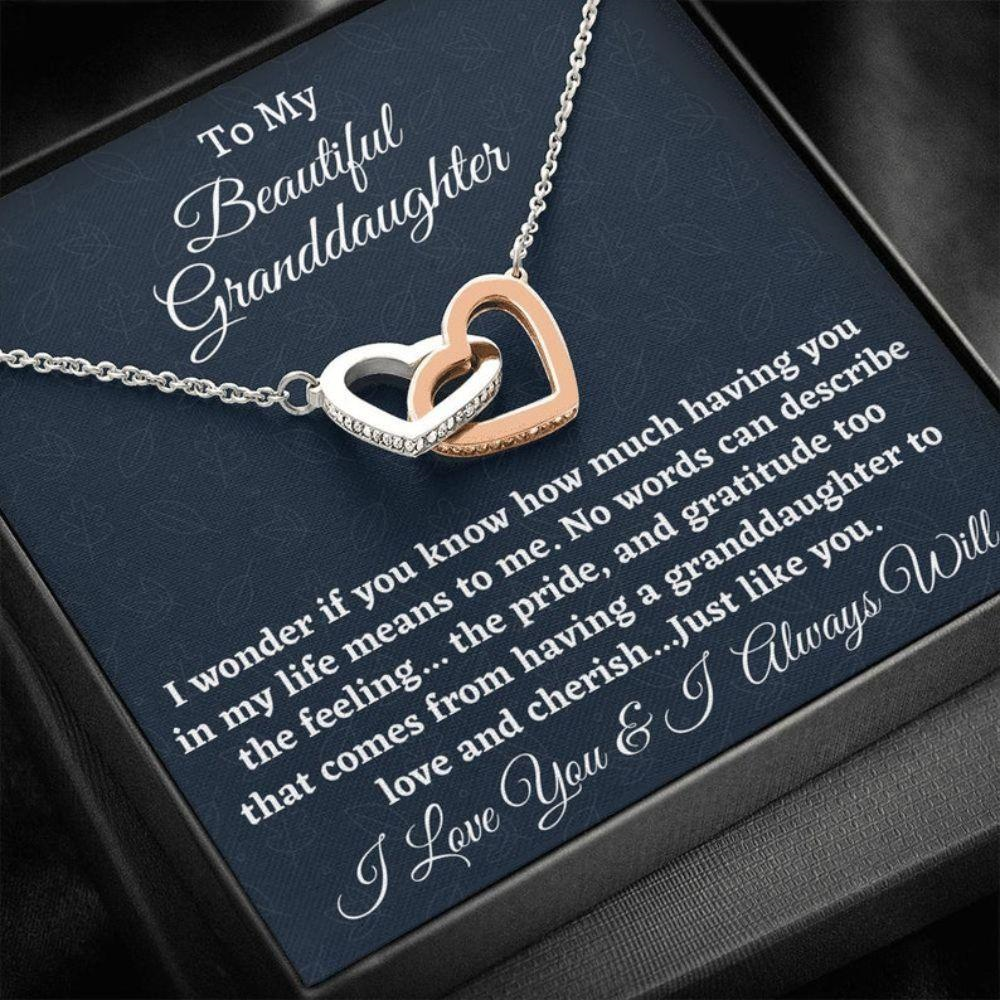 Granddaughter Necklace, To My Granddaughter Gift, Necklace For Granddaughter From Grandmother For Birthday - Thegiftio UK