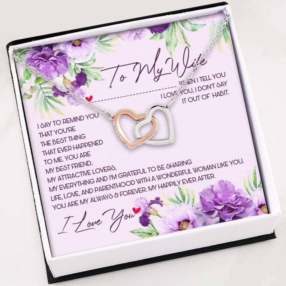 Wife Necklace, Necklace For Women Girl , Gift For Wife For Her , Necklace With Gift Box - Thegiftio UK