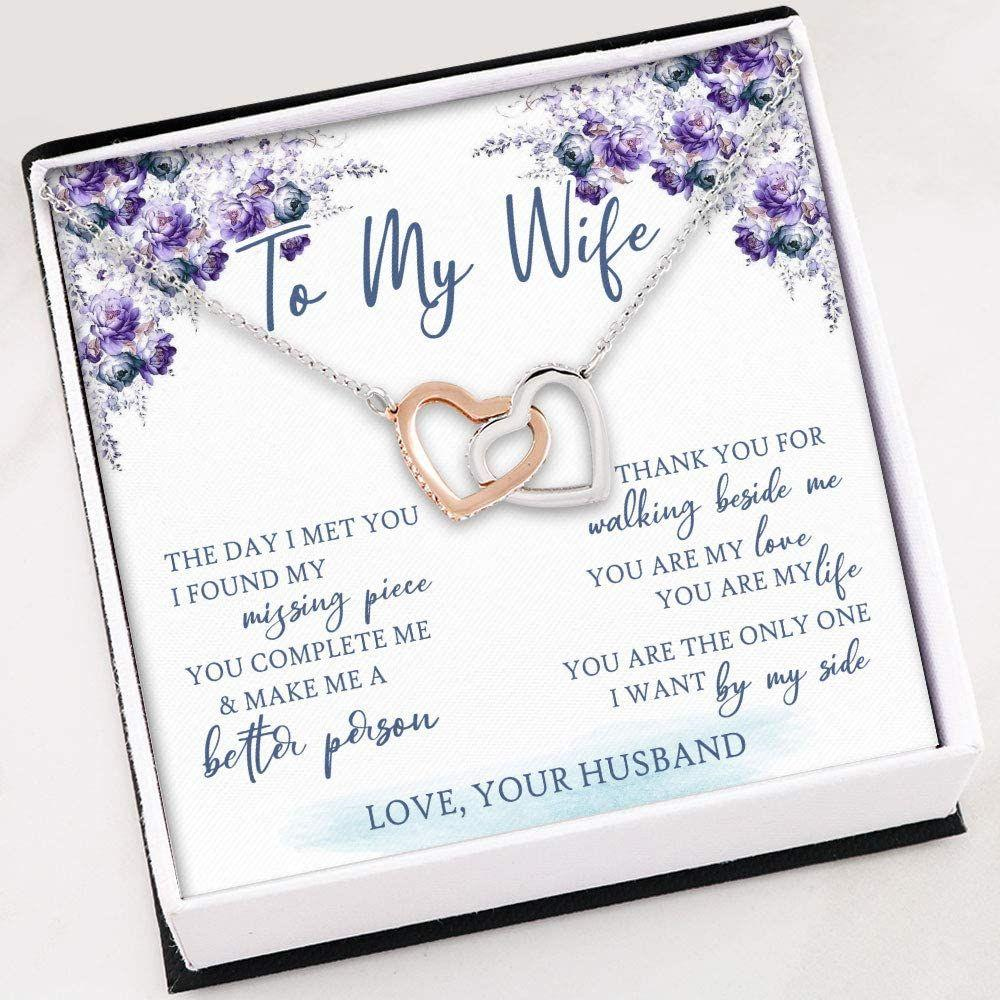 Wife Necklace, Necklace With Chain For Women Girl , Gift For Wife , To My Wife Gifts For Her - Thegiftio UK