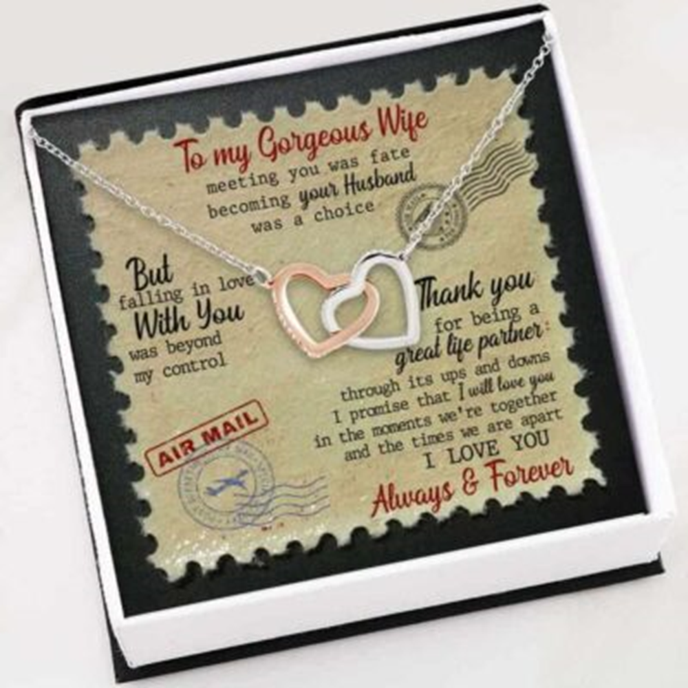 Wife Necklace , Necklace For Women Girl , To My Gorgeous Wife Gift - Thegiftio UK