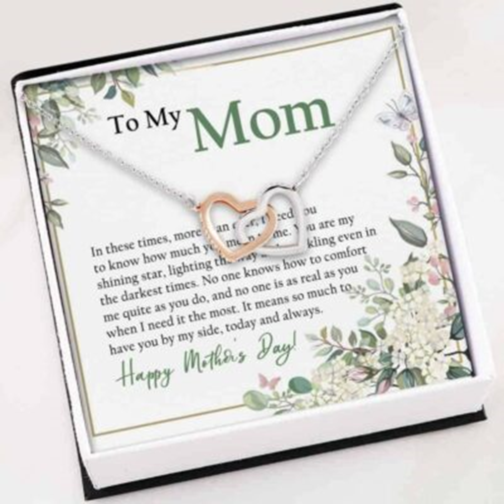 Mom Necklace, Necklace For Women Girl , Mom Necklace Necklace For Mom , Interlocking Heart - Thegiftio UK