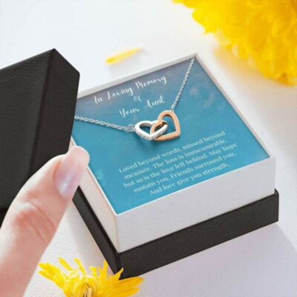 In Loving Memory Of Your Aunt Necklace, Memorial Gifts For Loss Of An Aunt Gift Necklace - Thegiftio UK