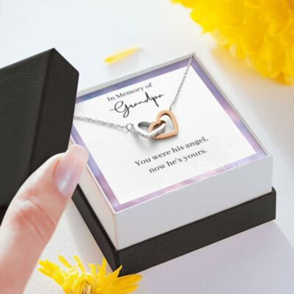 Loss Of A Grandpa Sympathy Necklace, Memorial Gift For A Grandpa, Grandpa Loss Gift Necklace - Thegiftio UK