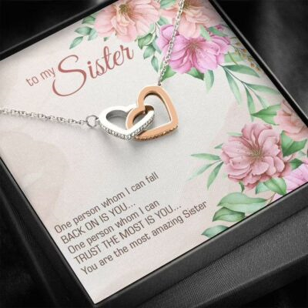 Sister Necklace, To My Sister Necklace Gift , Trust The Most Is You - Thegiftio UK