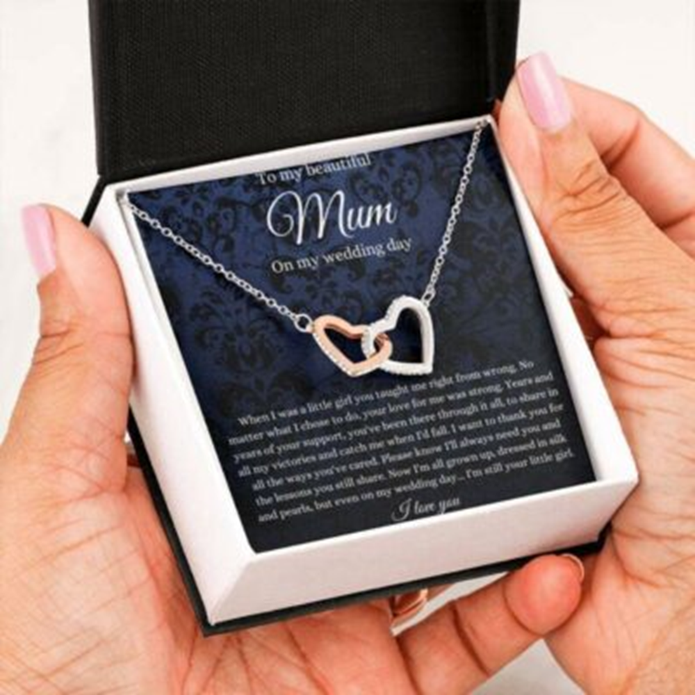 Mom Necklace, To Mum On My Wedding Day Necklace, Mother Of The Bride Gift From Daughter - Thegiftio UK
