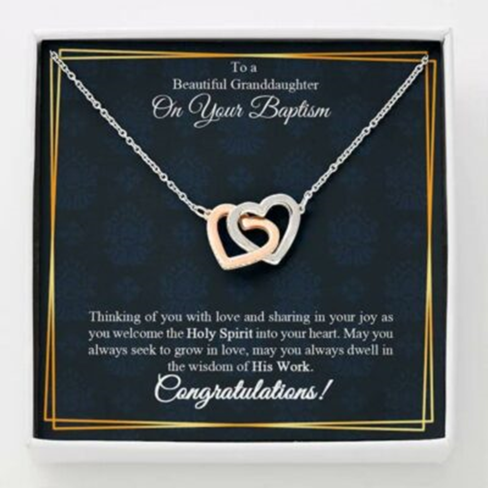 Granddaughter Necklace, Daughter Necklace, Baptism Neckalce For Granddaughter, Baptism Gift For Granddaughter, Daughter - Thegiftio UK