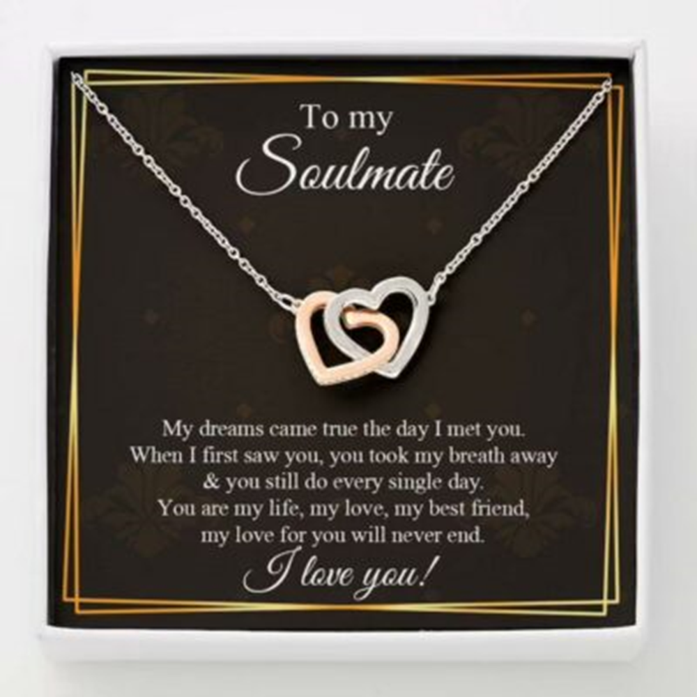 Girlfriend Necklace, Wife Necklace, To My Soulmate Necklace Gift, Gift For Girlfriend, Soulmate Necklace, Gift For Her - Thegiftio UK