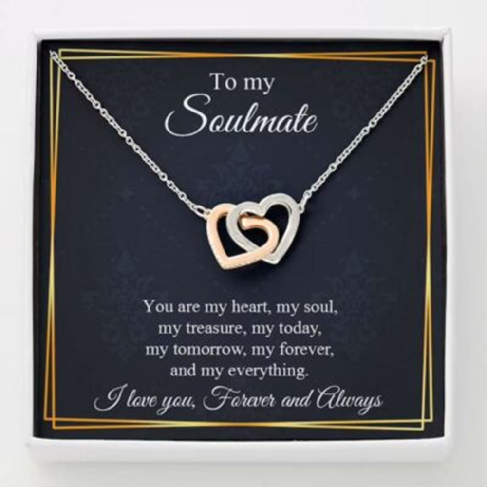 Girlfriend Necklace, Necklace For Girlfriend, Soulmate Gift, Gift For Girlfriend, Anniversary - Thegiftio UK