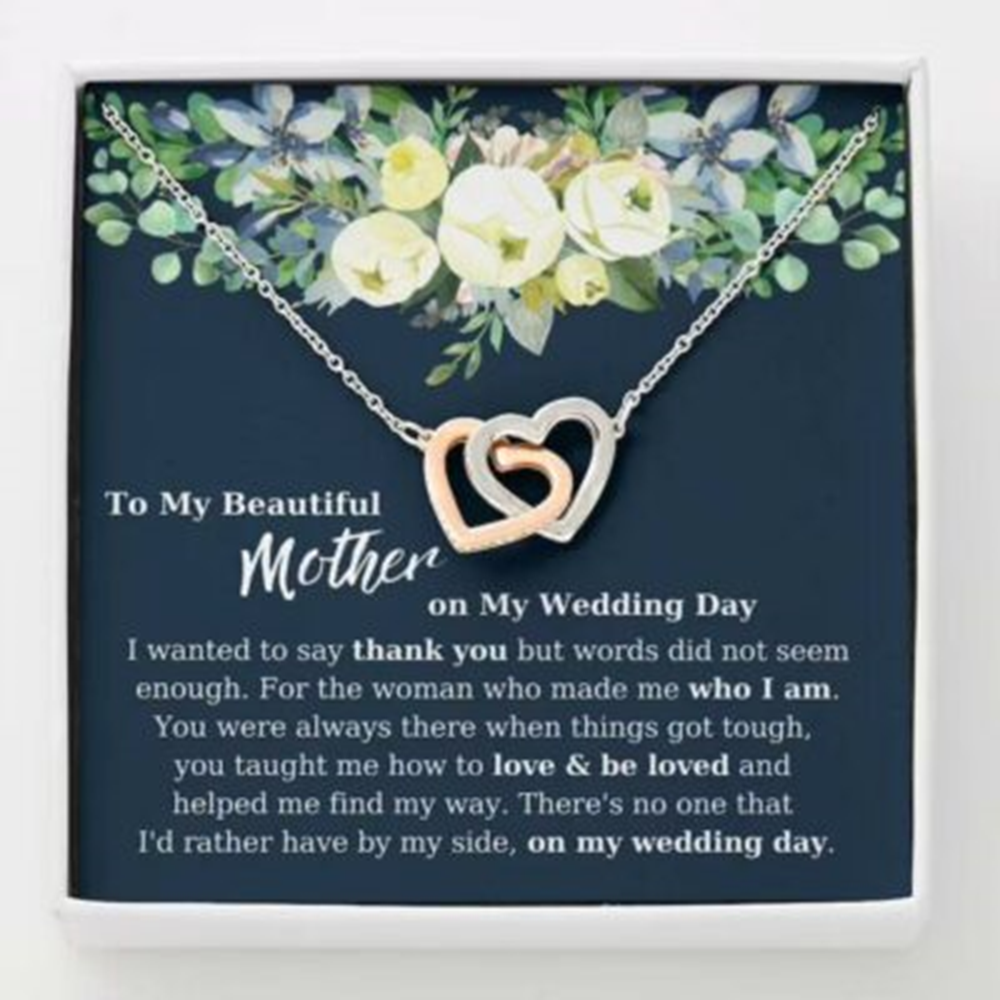 Mom Necklace, Wedding Necklace For Mom, Wedding Gift For My Mom, Mother Gift On My Wedding Day - Thegiftio UK