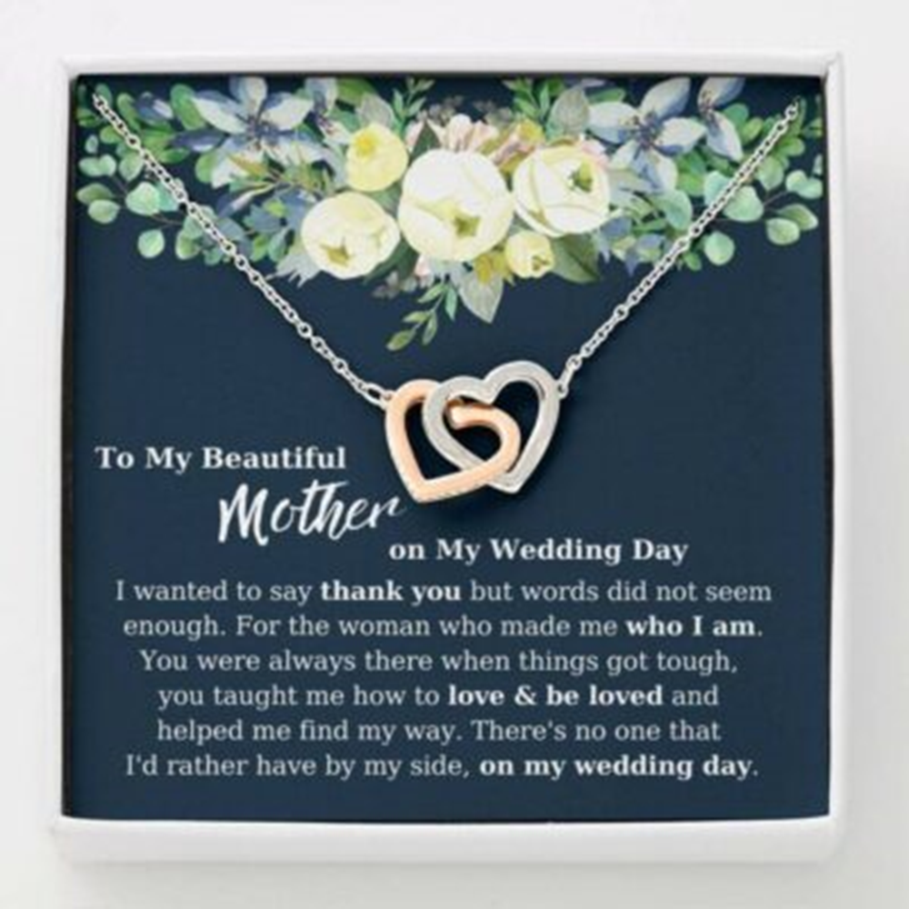 Mom Necklace, Wedding Necklace For Mom, Wedding Gift For My Mom, Mother Gift On My Wedding Day - Thegiftio UK