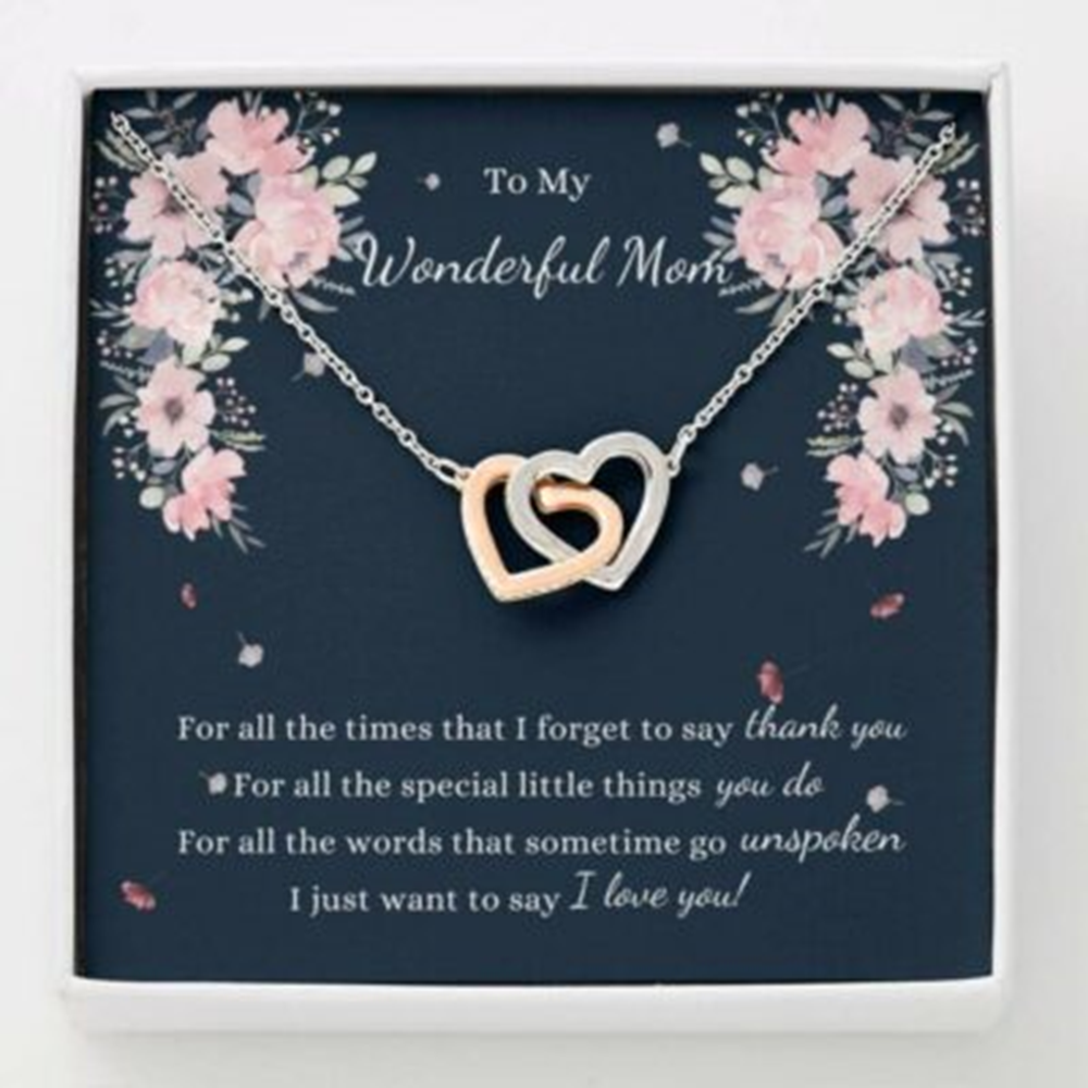 Mom Necklace, To My Wonderful Mom Necklace Gift, Necklace For Mom, Birthday Gift To Mother - Thegiftio UK