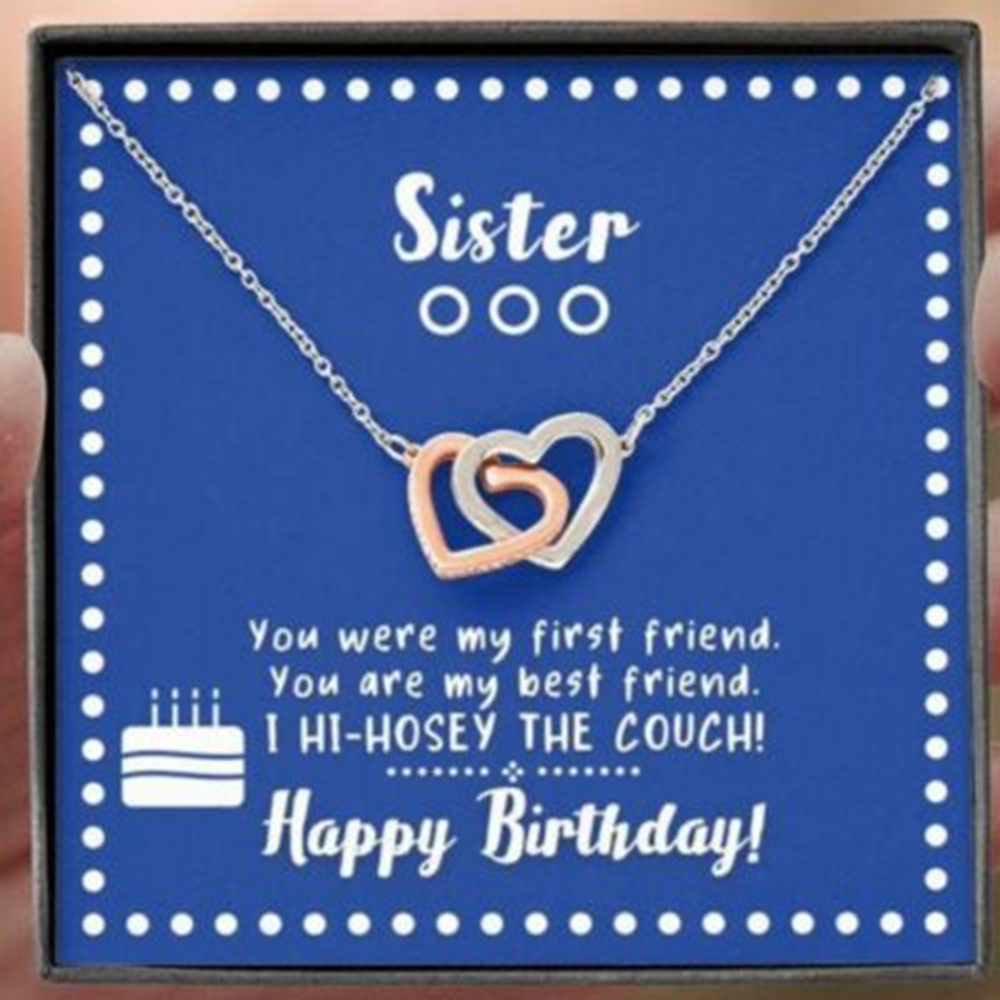 Sister Necklace, To My Sister Necklace , My First Best Friend Happy Birthday Necklace - Thegiftio UK