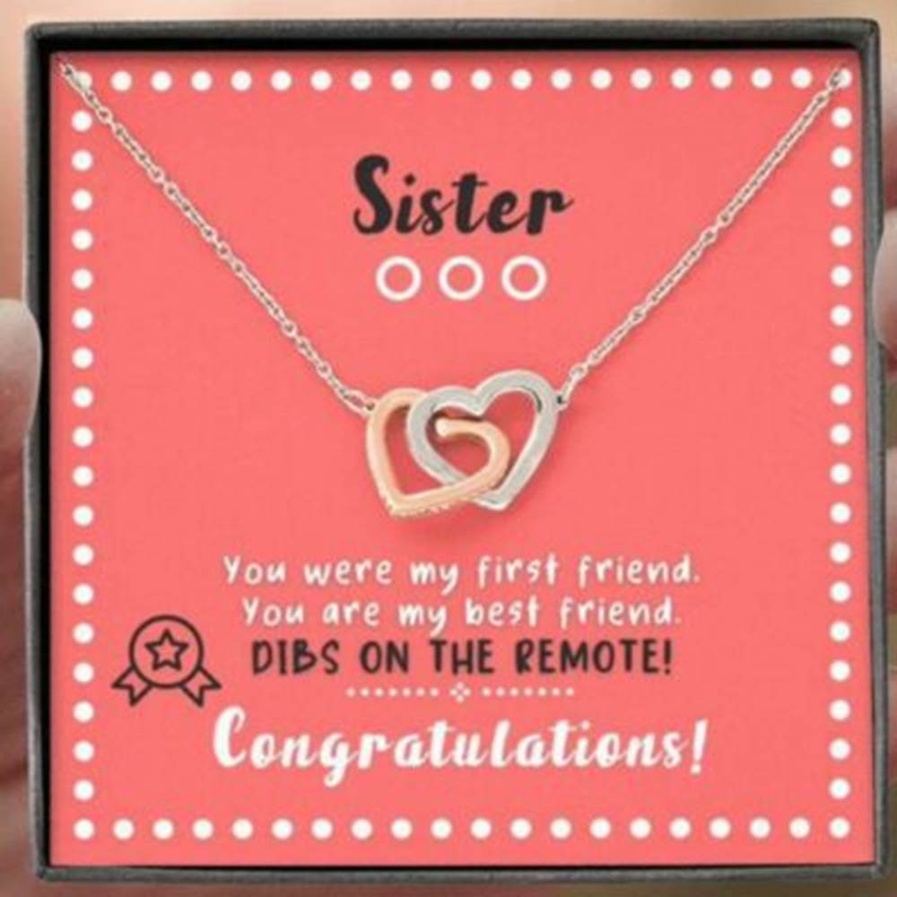 Sister Necklace, To My Sister Necklace , My First Best Friend Congratulations Necklace - Thegiftio UK