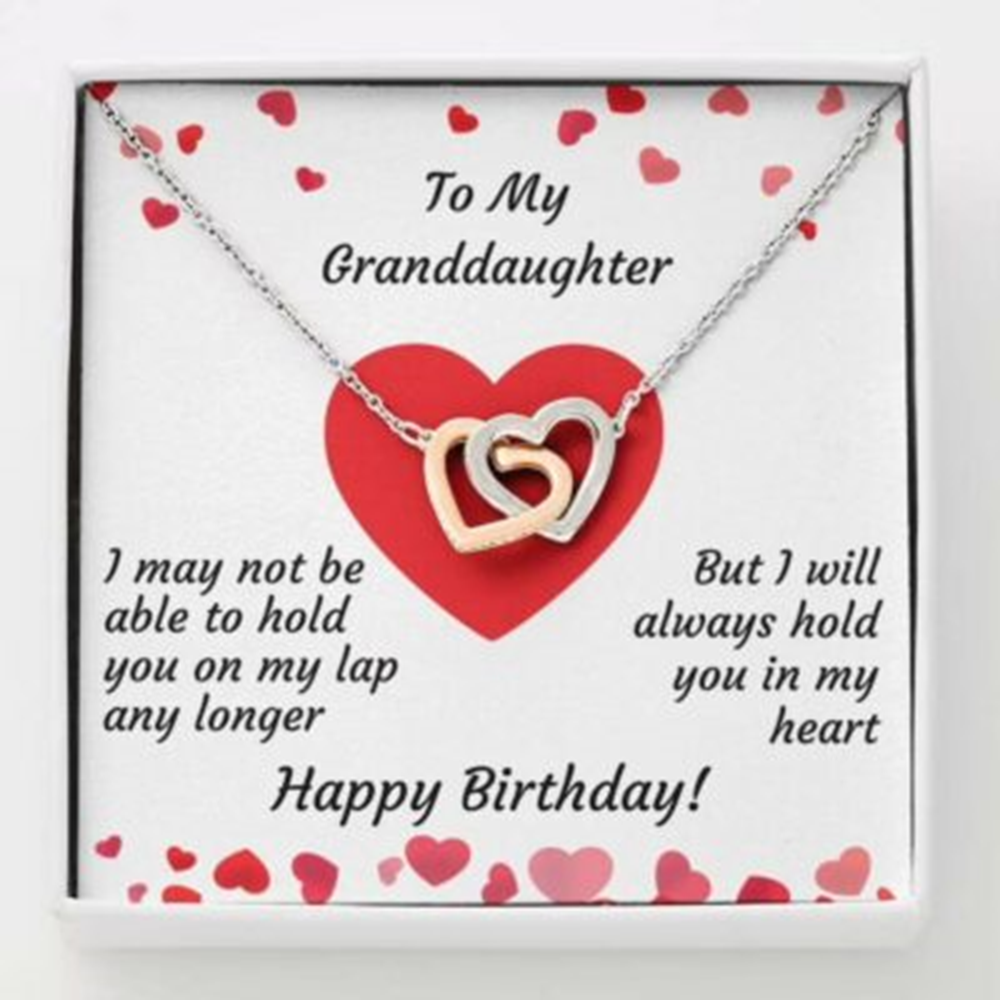 Granddaughter Necklace, To Granddaughter Necklace Gift , In My Heart Happy Birthday Necklace - Thegiftio UK