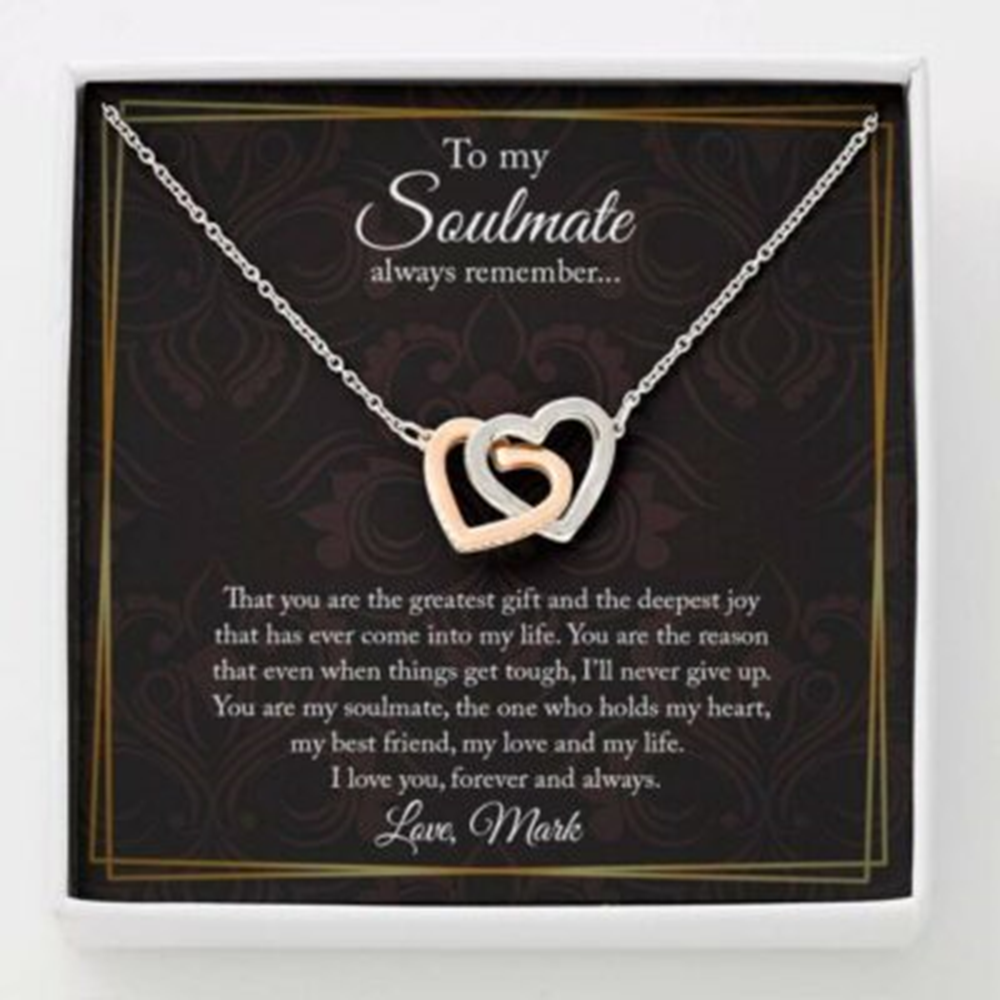 Girlfriend Necklace, Soulmate Gift Necklace, Necklace For Girlfriend, Gift For Girlfriend Anniversary - Thegiftio UK