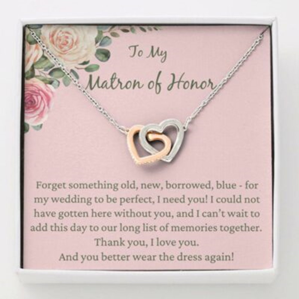 Friend Necklace, Matron Of Honor Necklace Gift From Bride, Bridesmaid , Matron Of Honor Thanks - Thegiftio UK