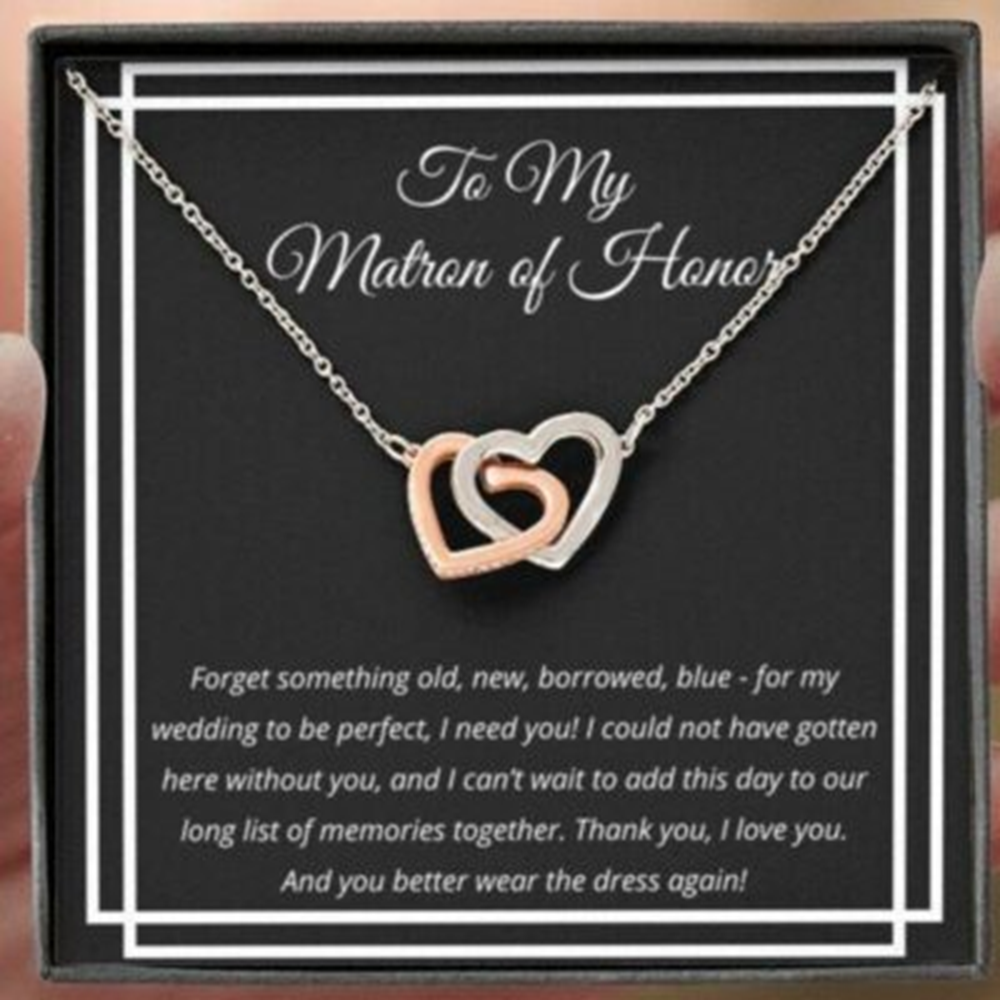 Friend Necklace, Matron Of Honor Necklace Gift From Bride, Bridesmaid ,Matron Of Honor Thanks826194 - Thegiftio UK