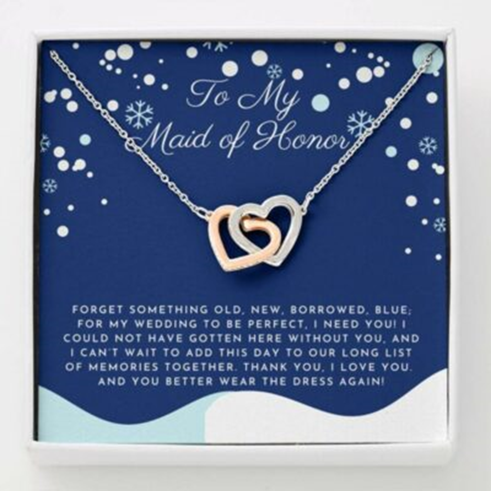 Friend Necklace, Maid Of Honor Necklace Gift From Bride, Gift For Bridesmaid, Maid Of Honor Thanks - Thegiftio UK