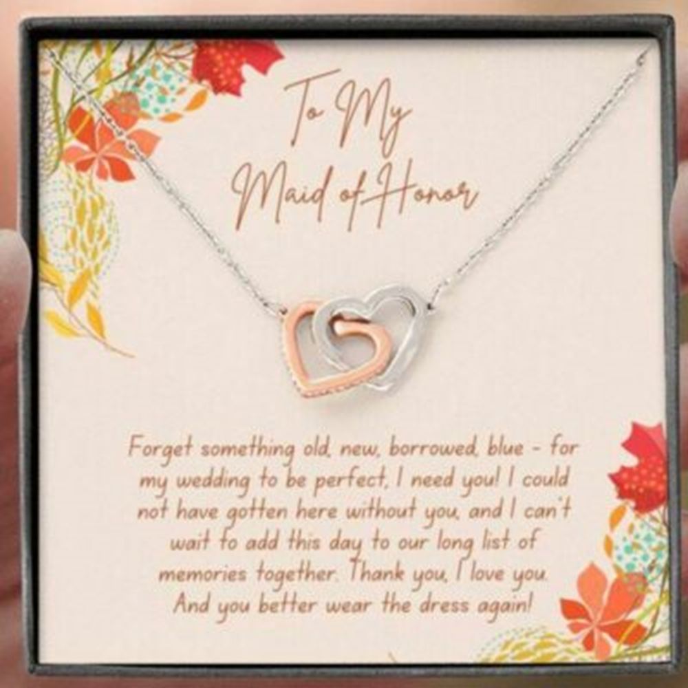 Friend Necklace, Maid Of Honor Necklace Gift From Bride, Gift For Bridesmaid, Maid Of Honor Thanks - Thegiftio UK