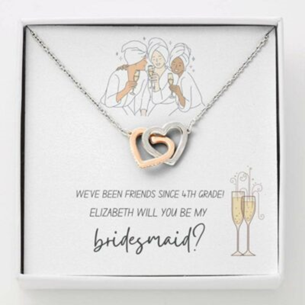 Friend Necklace, Bridesmaid Proposal Gift Necklace From Bride, Gift For Bestfriend Soul Sister - Thegiftio UK