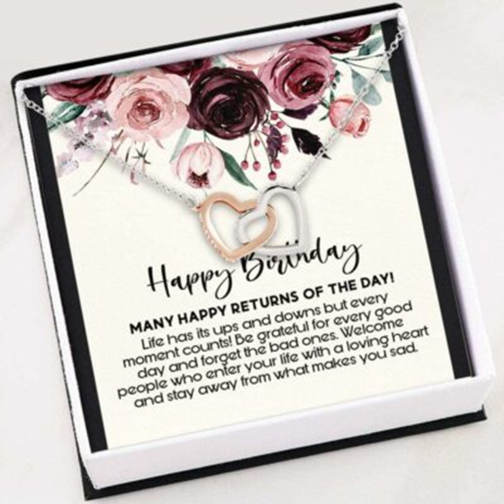 Mom Necklace, Necklace For Birthday , Birthday Wish Message Card Gift , Necklace With Gift Box - Thegiftio UK