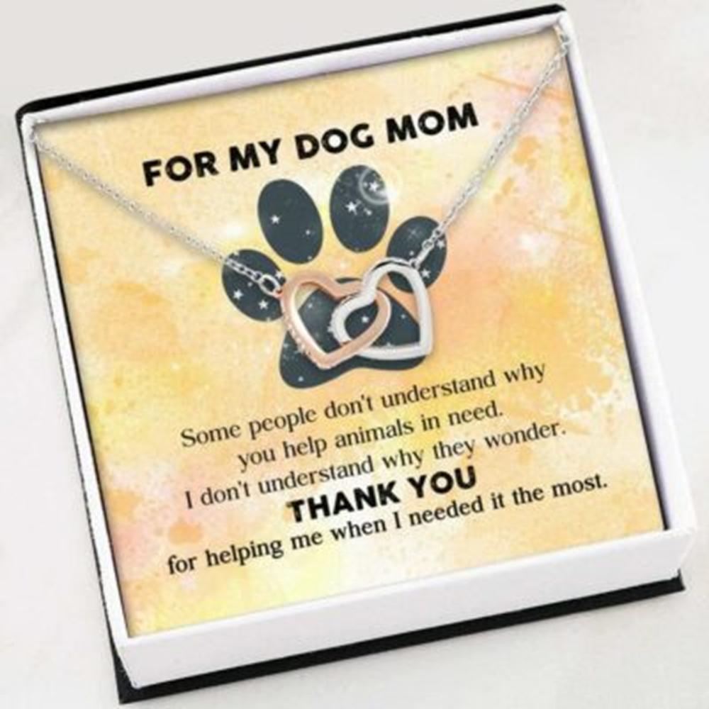 Mom Necklace, For My Dog Mom Necklace , Thank You For Helping Me Necklace With Gift Box - Thegiftio UK