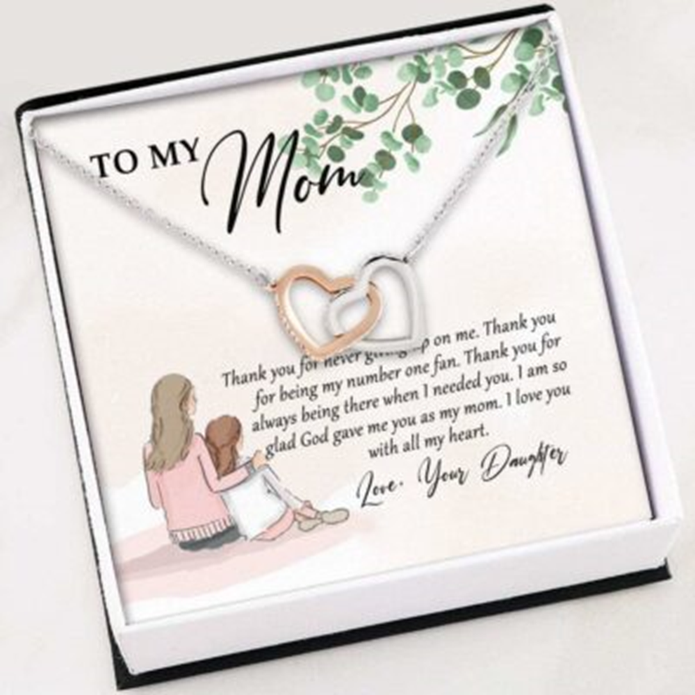 Mom Necklace, To My Mom Necklace , Thanks Mom Gift From Daughter Mothers Day - Thegiftio UK
