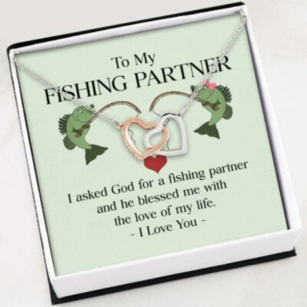 Girlfriend Necklace, Wife Necklace, To My Fishing Partner Necklace, Gift For Girlfriend Wife Fishing Lover - Thegiftio UK
