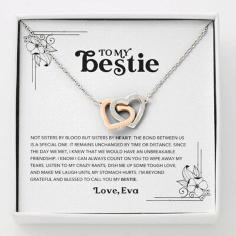 Friend Necklace, Personalized Necklace To My Bestie , Gift For Bff Best Friend Bestie Sister Custom Name - Thegiftio UK