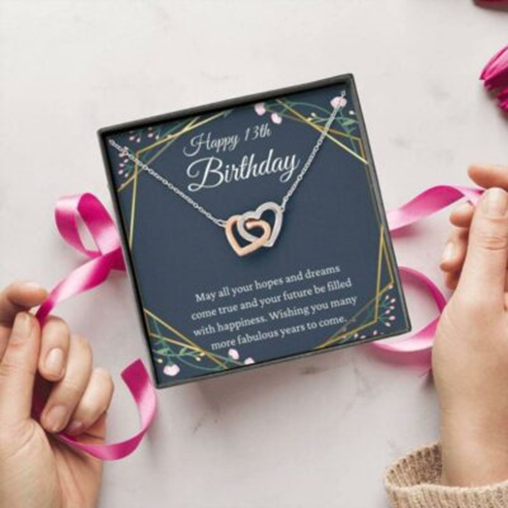 Daughter Necklace, Niece Necklace, Happy 13Th Birthday Necklace Gifts For Girls, For 13 Year Old Girl - Thegiftio UK