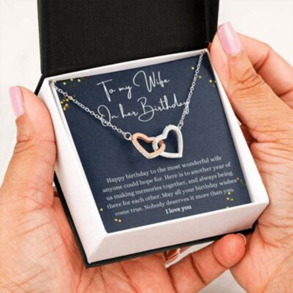 Wife Necklace, Happy Birthday Wife Necklace, Gift For Wife Birthday, Thoughtful Gift - Thegiftio UK