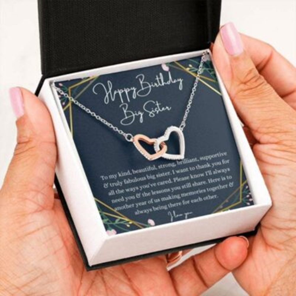 Sister Necklace, Big Sister Birthday Necklace Gift From Little Sister Little Brother, Sentimental Gifts - Thegiftio UK