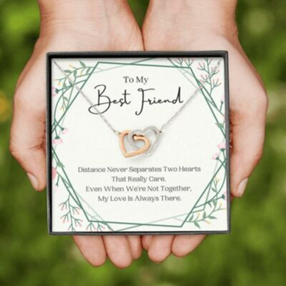 Friend Necklace, Sister Necklace, To My Best Friend Necklace, Distance Never Separates, Present For Best Friend - Thegiftio UK