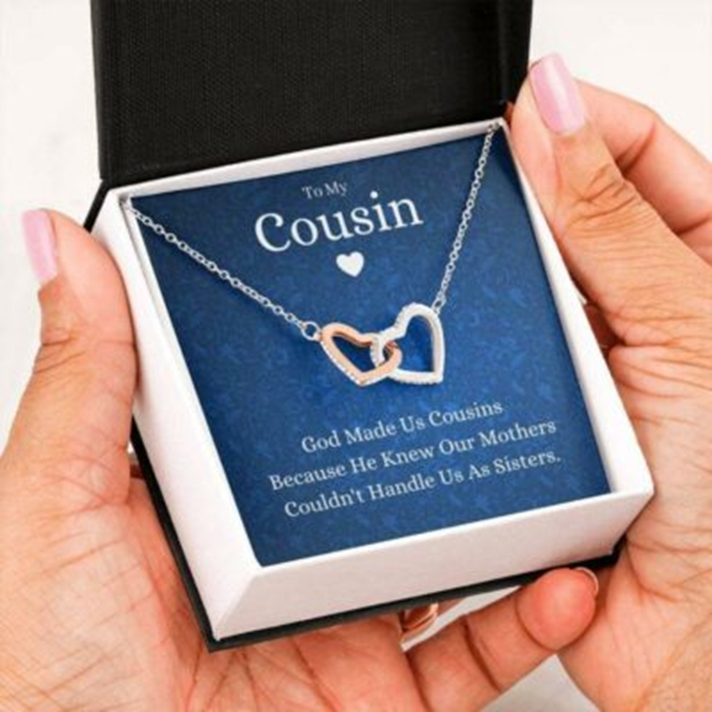 Cousin Necklace, To My Cousin Necklace, God Made Us Cousins, Gift For Cousin, Cousin Wedding Gift - Thegiftio