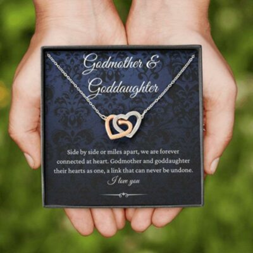 Godmother Necklace, Godmother & Goddaughter Necklace, Birthday Gift For Godmother From Goddaughter - Thegiftio UK