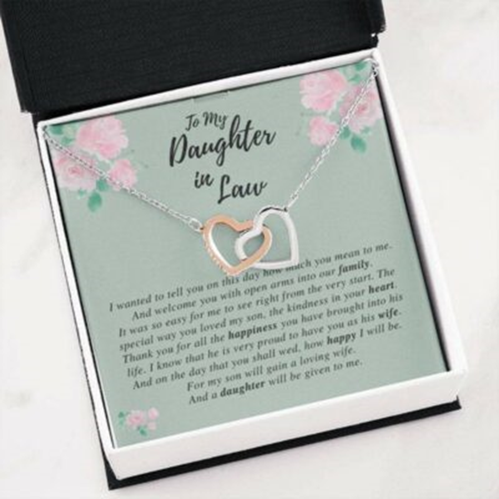 Daughter-In-Law Necklace, To My Daughter In Law Necklace , Necklace Gift Set , Wedding Gift - Thegiftio UK