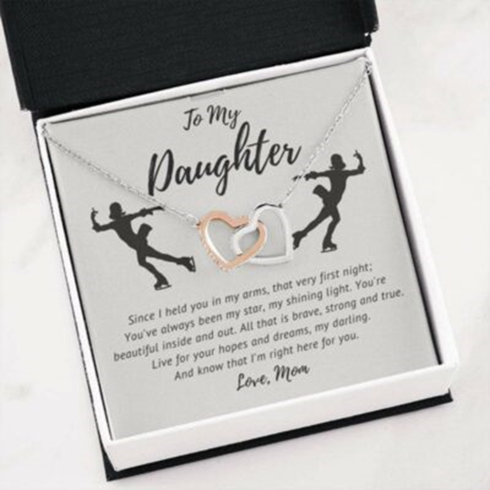 Daughter Necklace, Ice Skating Necklace, Daughter Ice Skater Gift, Daughter Birthday, My Shining Light - Thegiftio UK
