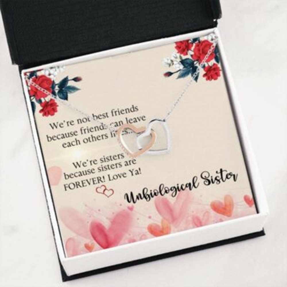 Sister Necklace, Unbiological Sister Necklace, Sisters Are Forever, Gift For Best Friend Soul Sister Bridesmaid Bff - Thegiftio UK