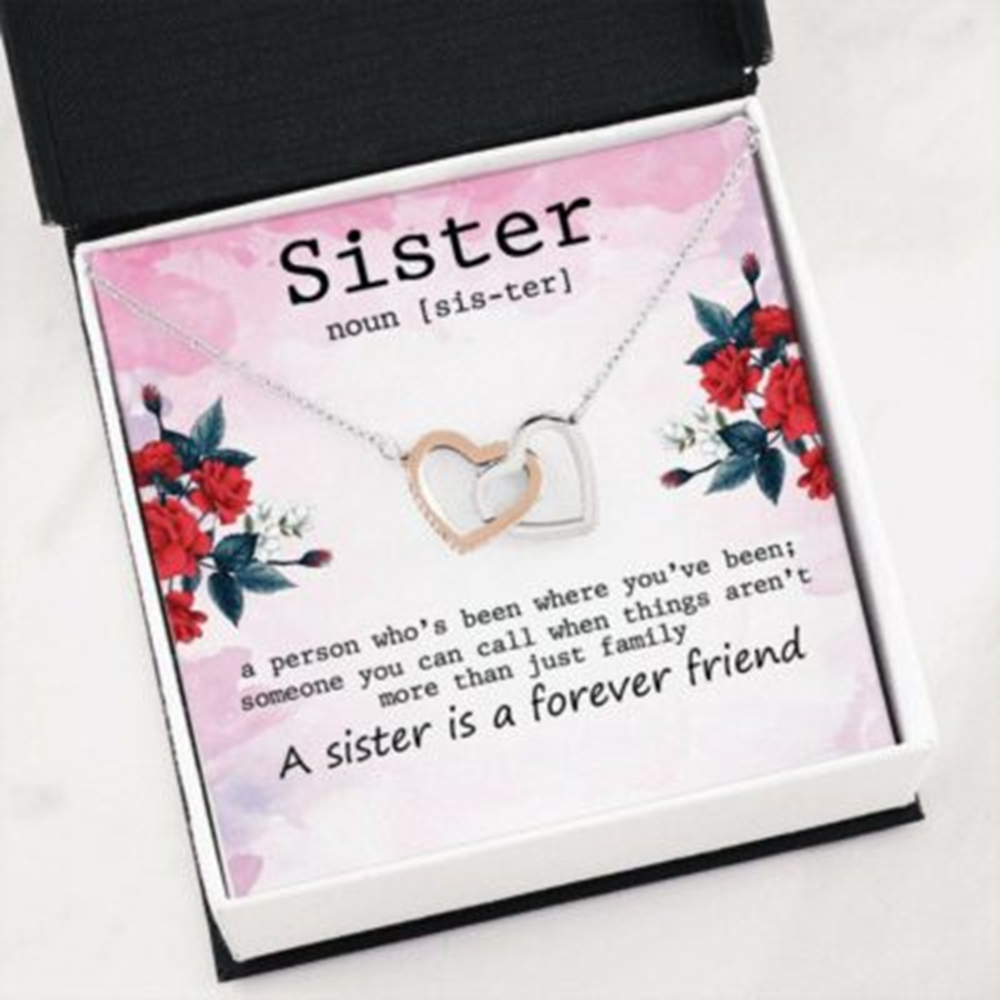 Sister Necklace, Sister Noun, Sister Is A Forever Friend, Best Friend Soul Sister Bridesmaid Gift - Thegiftio UK