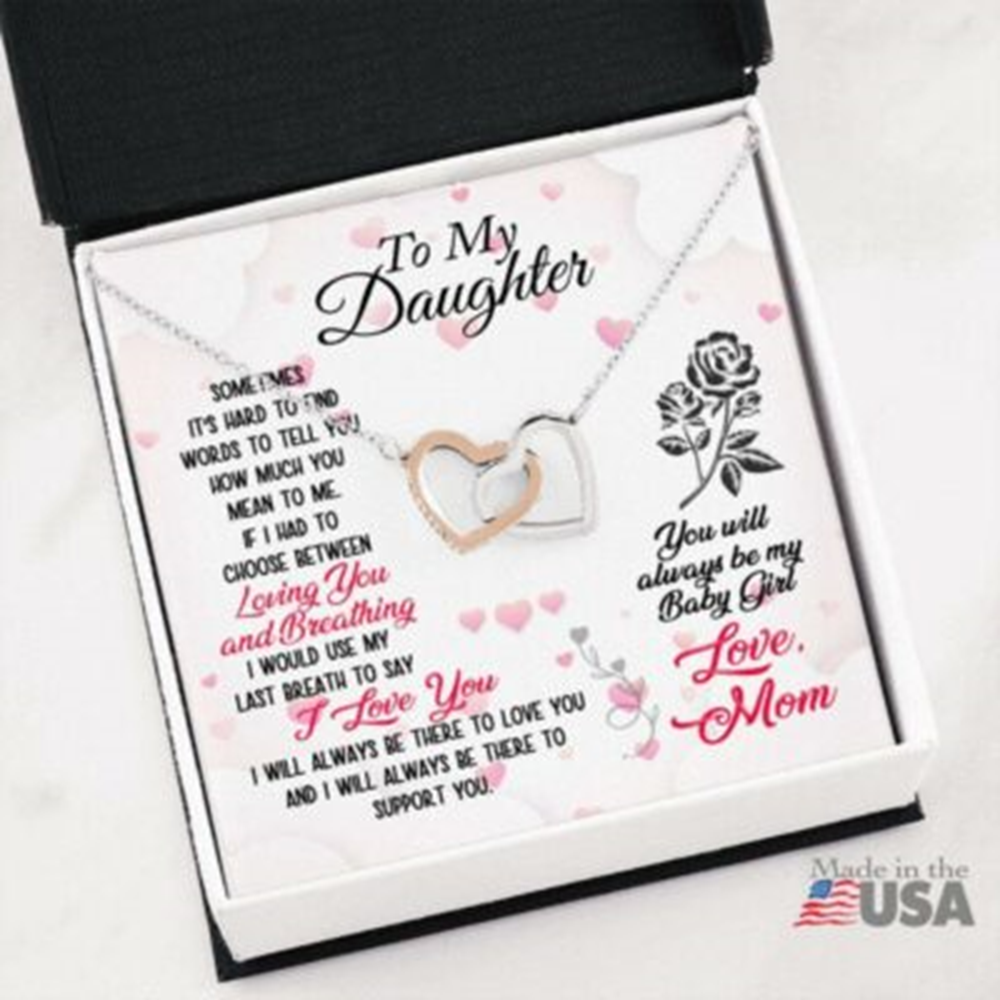Daughter Necklace, To My Daughter Necklace Gift From Mom , You Will Always Be My Baby Girl - Thegiftio UK