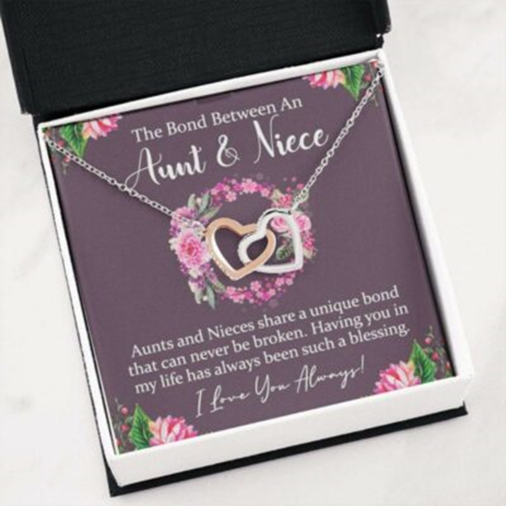 Aunt Necklace, Niece Necklace, Aunt & Niece Necklace, Aunt Gift, Niece Gift, Niece Necklace, Aunt Necklace, Maroon - Thegiftio UK