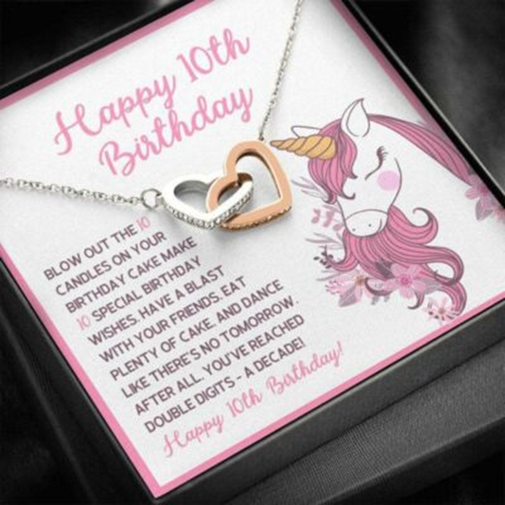Daughter Necklace, Niece Necklace, 10Th Birthday Gift Necklace, Gift For 10 Year Old Niece, Tenth Birthday Gift For Granddaughter - Thegiftio UK
