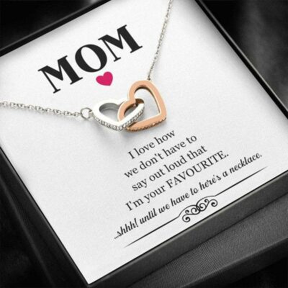 Mom Necklace From Son Or Daughter, We Don’T Have To Say Out Loud I’M Your Favorite Necklace - Thegiftio UK