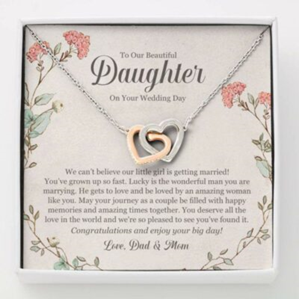 Daughter Necklace, Bride Necklace Gift From Mom To Daughter On Wedding Day, Gift For Daughter On Wedding Day - Thegiftio UK