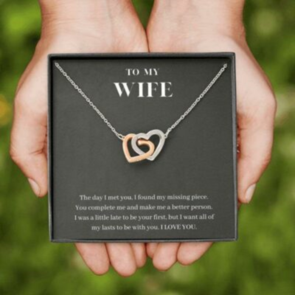 Wife Necklace, To My Wife Necklace, You Complete Me, Wife Birthday Anniversary Gift From Husband - Thegiftio UK