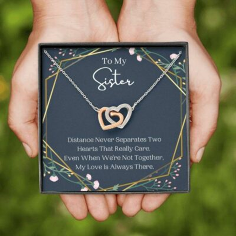 Sister Necklace, Distance Never Separates, Birthday Gift For Sister, To My Sister Necklace, Present For Sister - Thegiftio UK