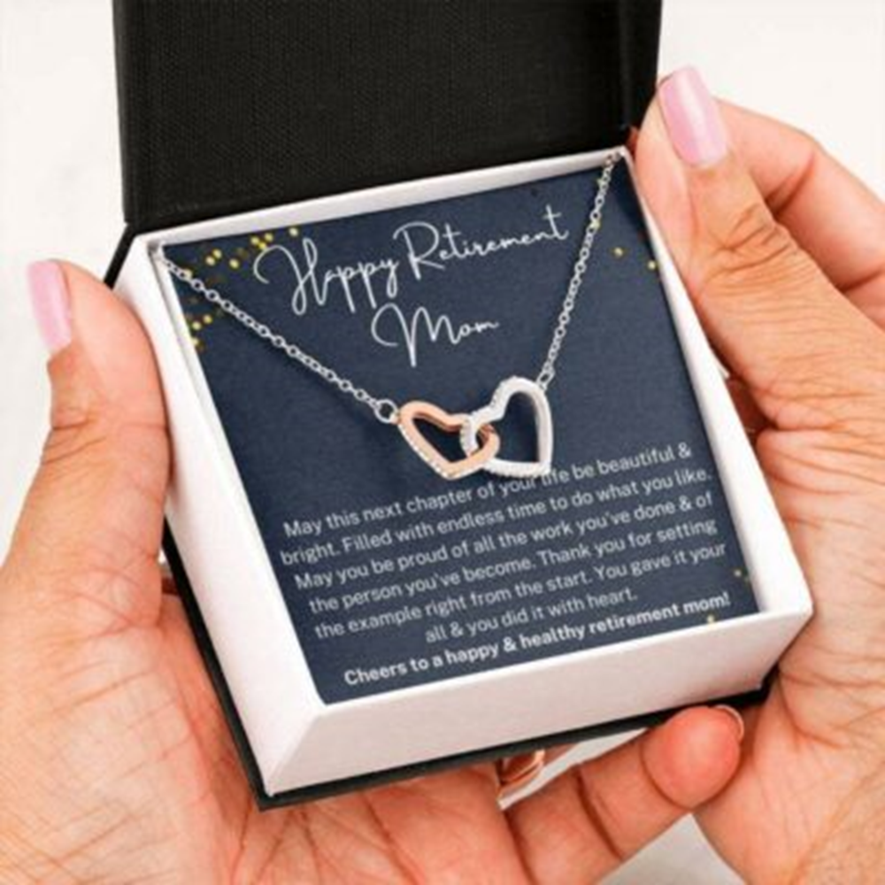 Mom Necklace, Mom Retirement Necklace, Retirement Gift For Mom, Gift For Retiring Mother - Thegiftio UK