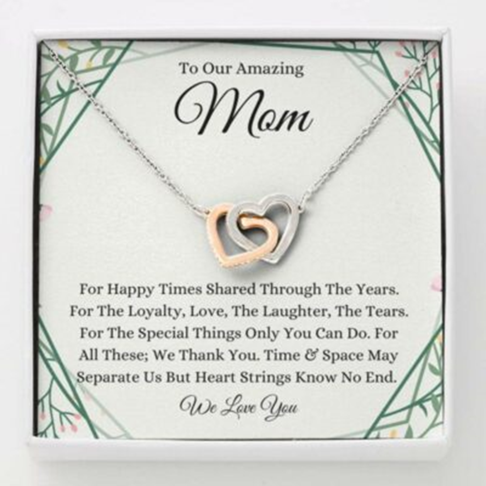 Mom Necklace, To Our Amazing Mom Necklace, Gift For Mom From Daughter Son - Thegiftio UK