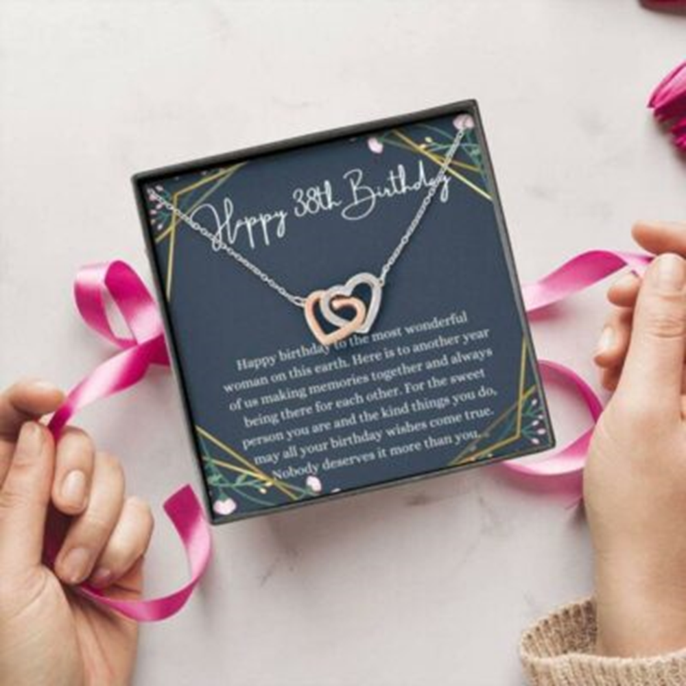 Wife Necklace, Happy 38Th Birthday Necklace, Gift For 38Th Birthday, 38 Year Old Birthday Woman - Thegiftio UK
