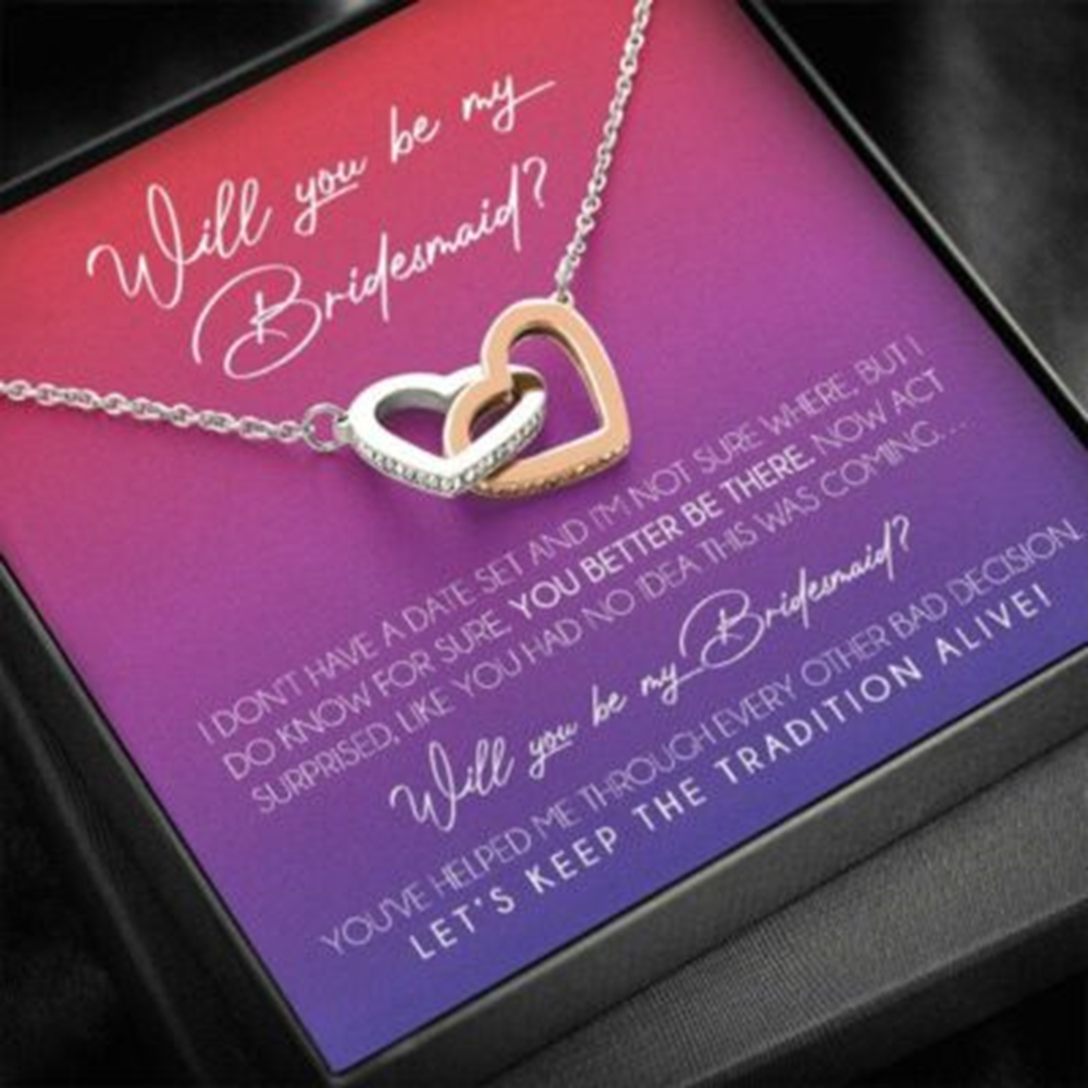 Friend Necklace, Bridesmaid Proposal Necklace Gifts, Will You Be My Bridesmaid, Bridesmaid Wedding Gift - Thegiftio UK